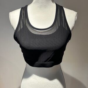 Fabletics Black Mesh Sports Bra